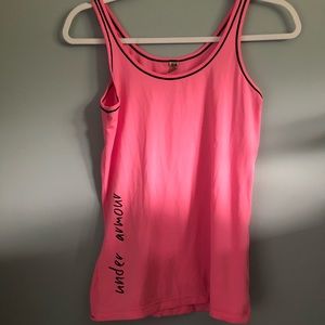 UA pink heat gear tank top